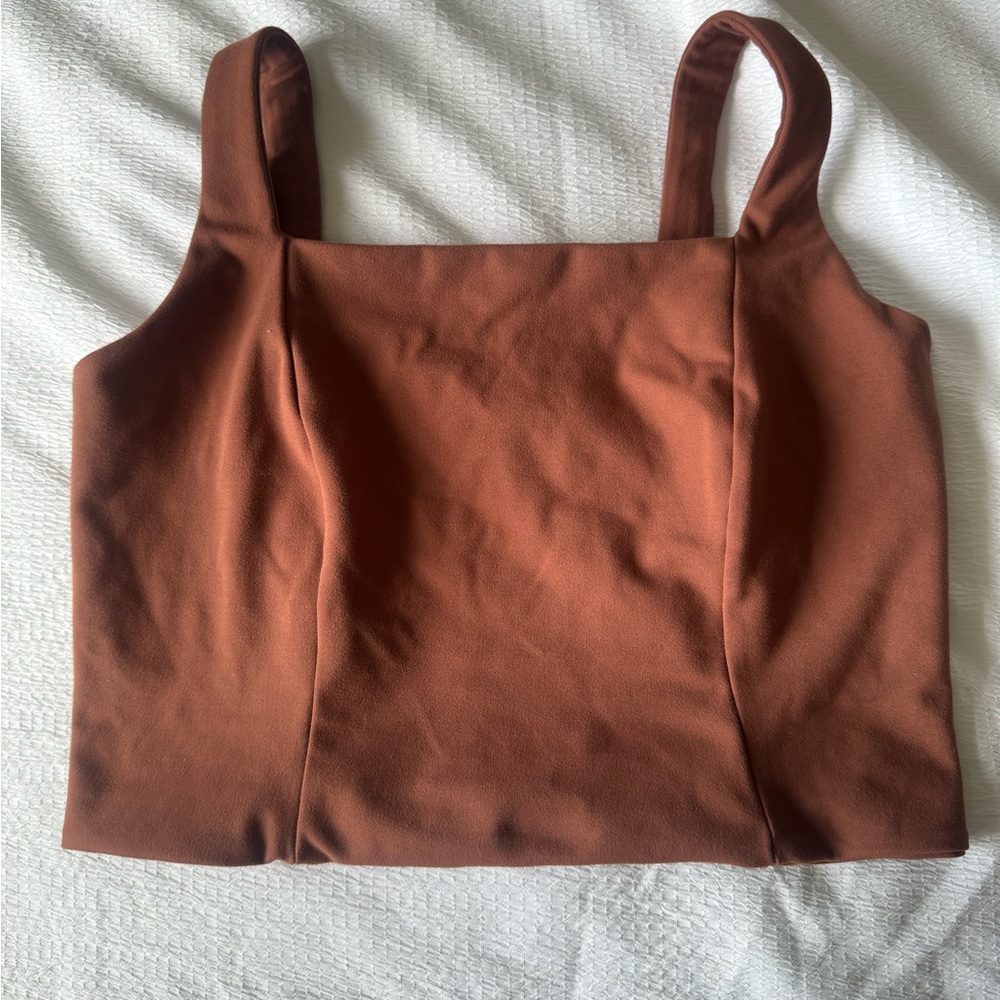 Women's Brown Sleeveless Top